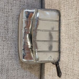 Reed Krakoff Wallet Silver Leather Soft *Marks*